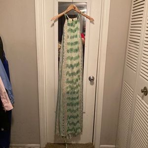 Anthropologie Green Vera Dress Maxi - XS